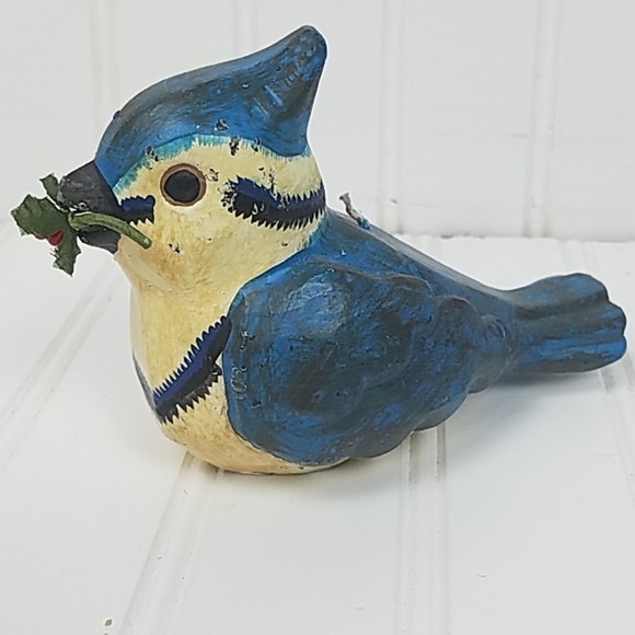Vintage Russ Berrie Bluebird Candle Woodlands - Picture 1 of 8